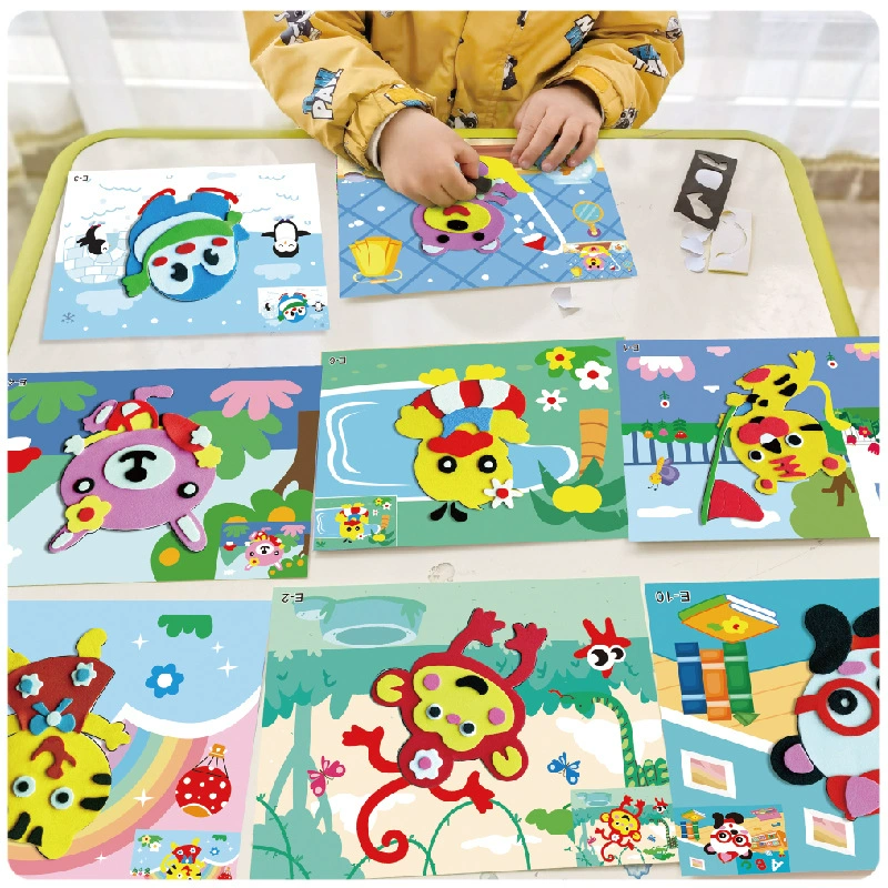 Eva, three dimensional stickers, smart toy for early age, handmade