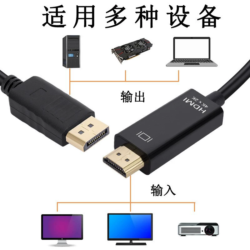 DISPLAYPORT high -definition 4K display cable DP to HDMI
