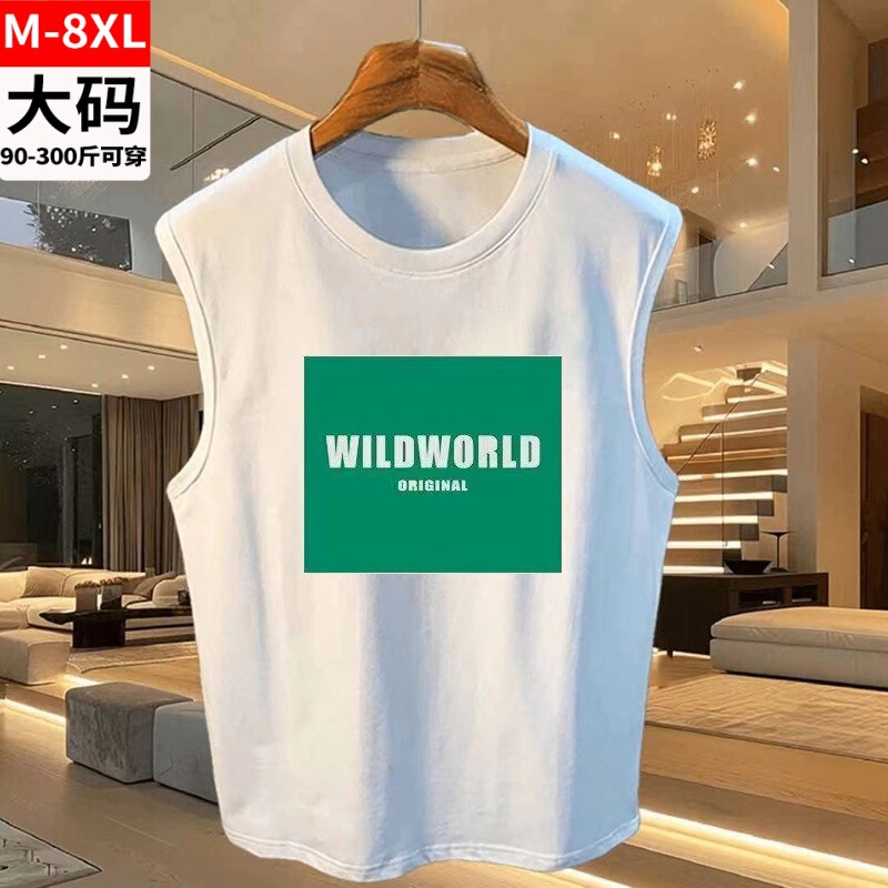 Plus-Size Sleeveless Men's Summer Oversized Cotton Basketball Shirt for Big and Tall Men Plus-Size Sleeveless Men's Summer Oversized Cotton Basketball Shirt for Big and Tall Men