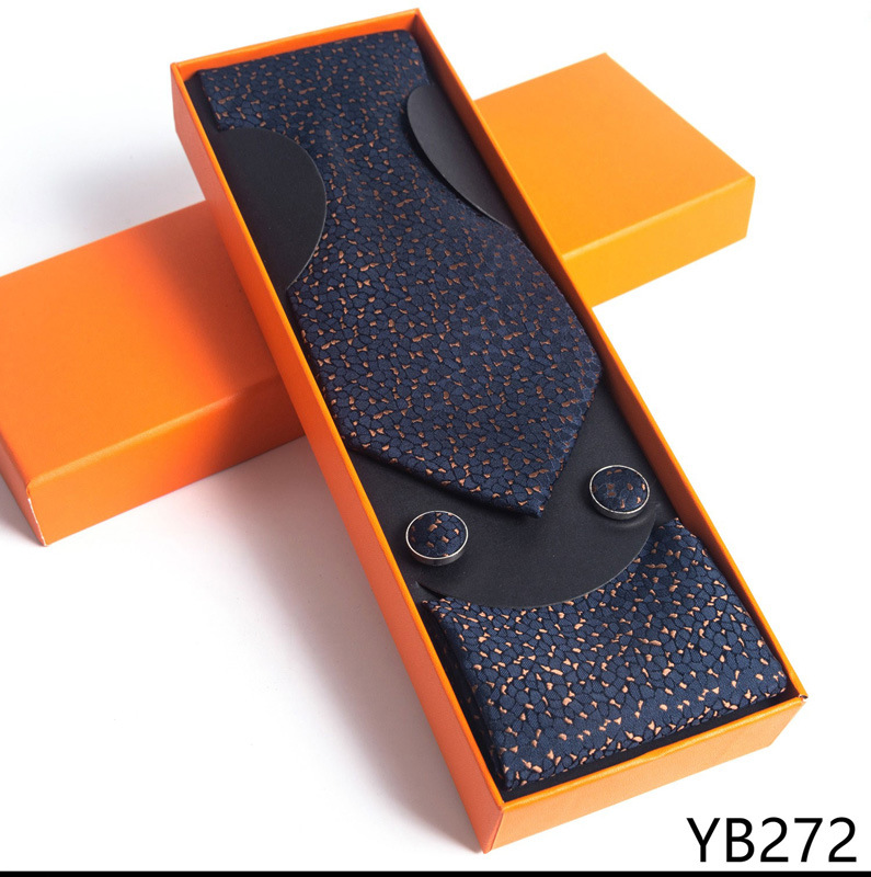Paisley Men's Necktie Pocket Square And Cufflinks Gift Set_voghion.com