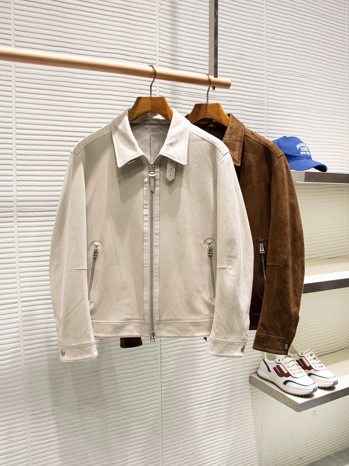 【Tf Edition】Yuppie Style! High-Density Suede Men's Retro Fashion Business Casual Lapel Jacket