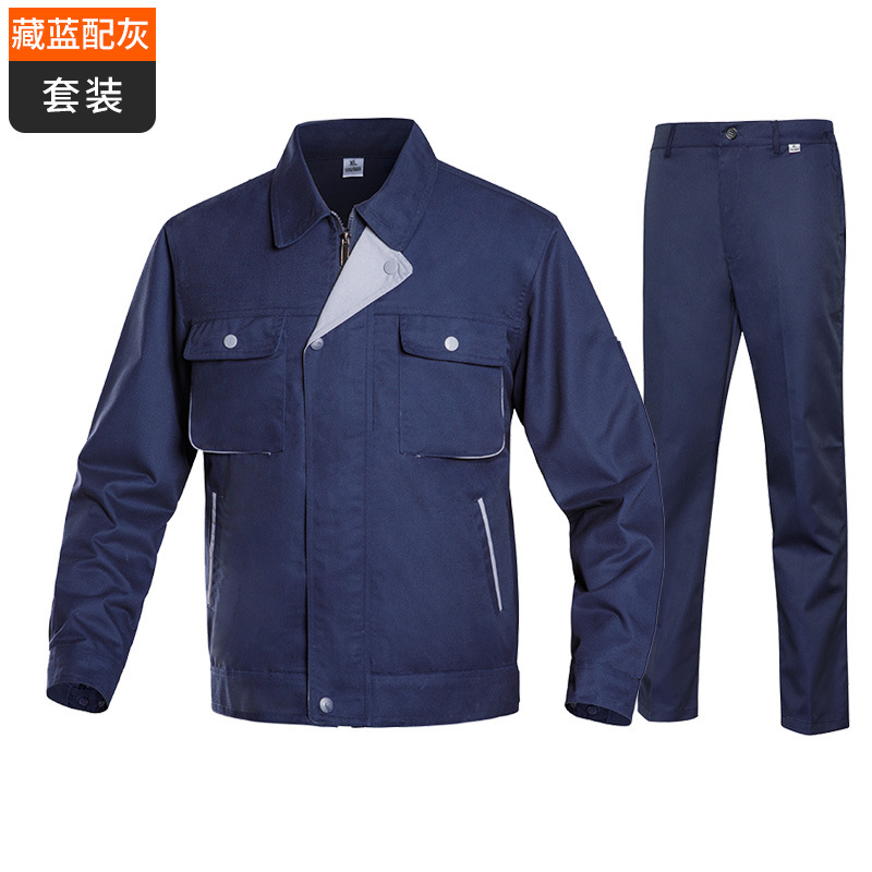 Trajes de trabajo de manga larga ropa de trabajo para hombres engrosados primavera y otoño ropa de protección laboral taller de soldadura personalizado