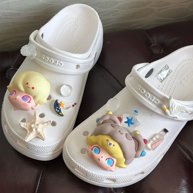 かわいいバブル下駄花漫画アクセサリー diy 靴バックル取り外し可能な立体アクセサリーハイエンド多用途靴花|undefined