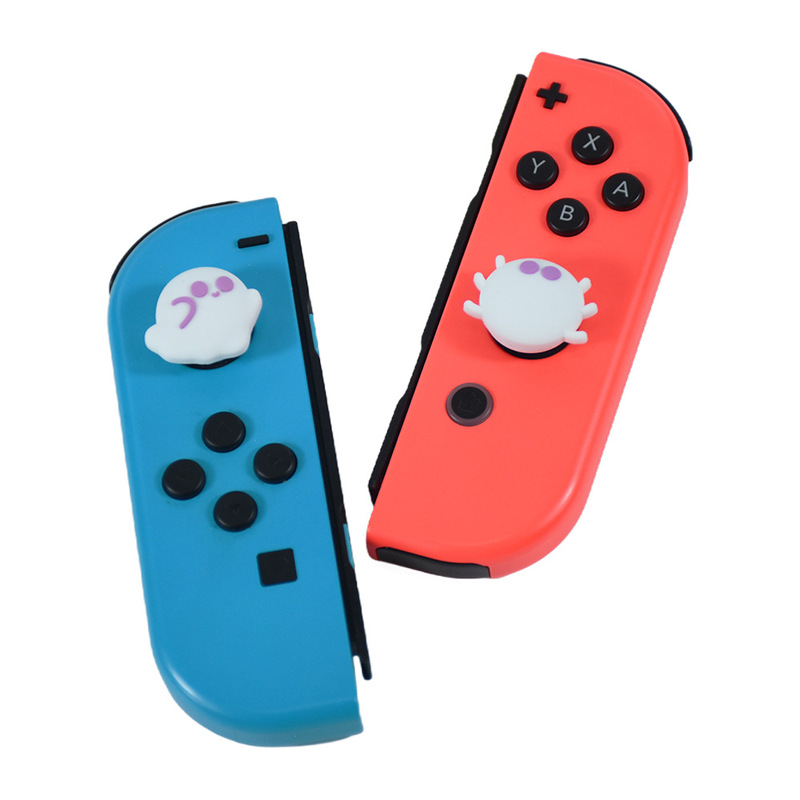 Suitable for Switch Controller, Ghost Spider Joystick Cap Handle, Silicone Non-Slip Game Joystick Protection for Halloween