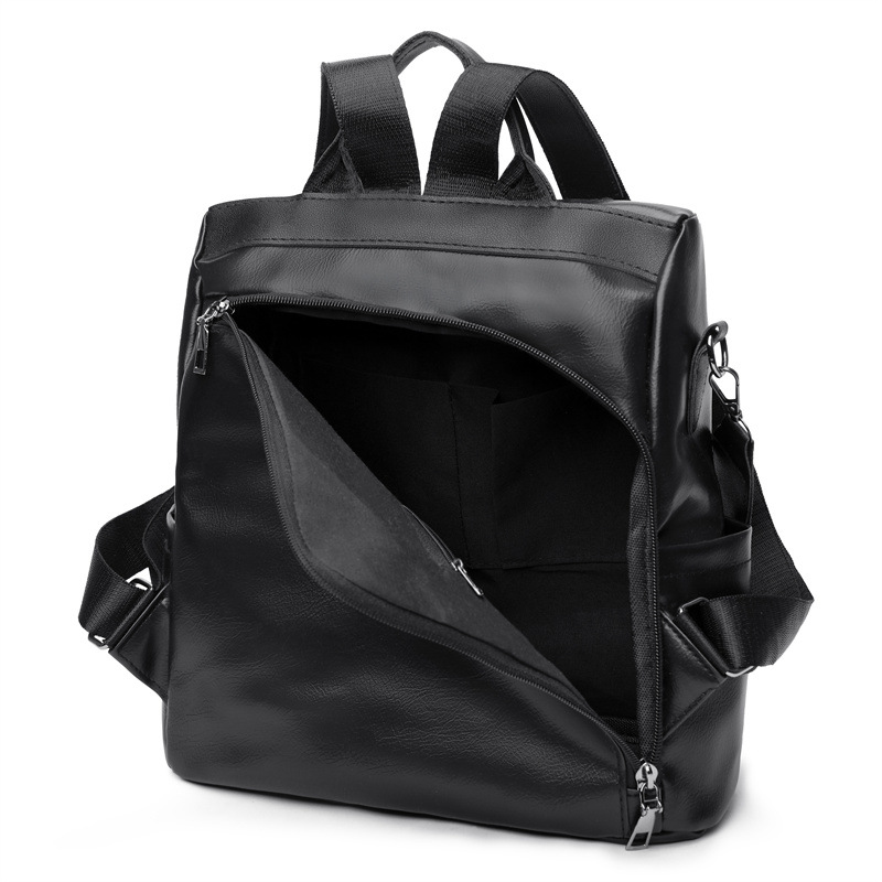 Venta al por mayor transfronteriza 2023 nueva mochila casual de cuero suave para mujer mochila antirrobo de viaje de gran capacidad simple de moda