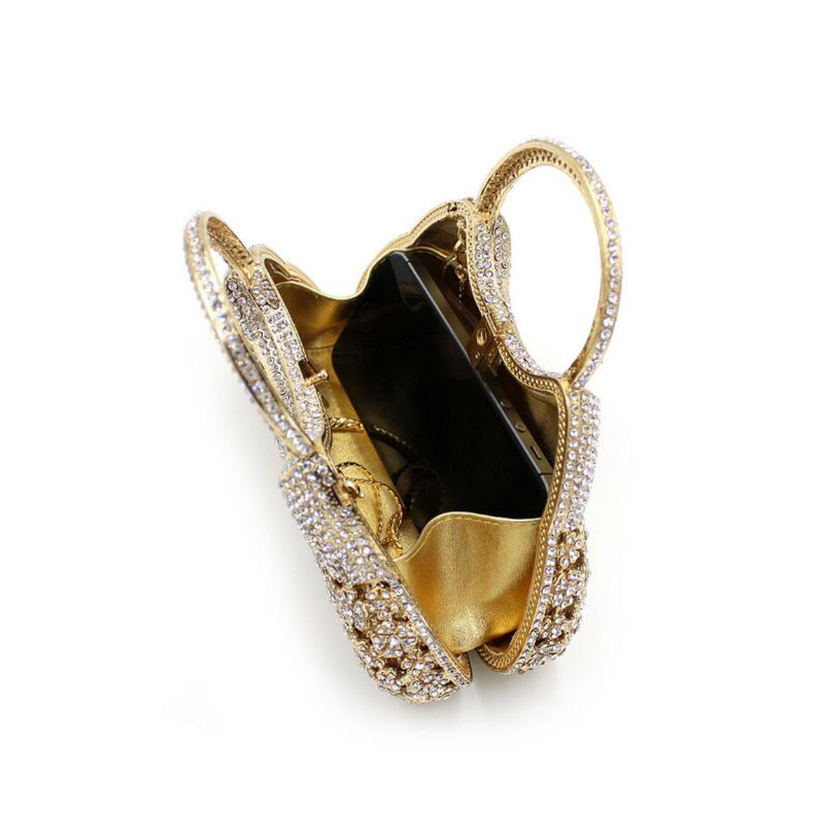 * BL039 AliExpress bolso de diamante de agua de cristal de metal de aire bolso de cena bolso de diamante hecho a mano bolso de mujer
