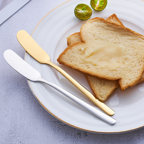 Korean Style 304 Stainless Steel Butter Knife Household Baking Utensil Butter Knife Cheese Knife Bread Jam Spreader