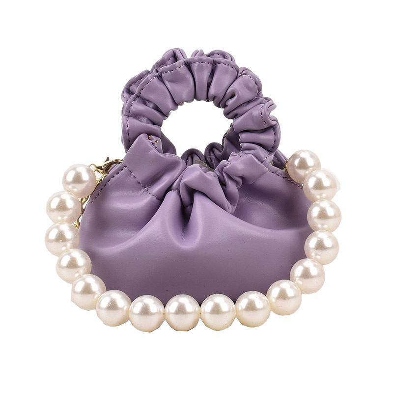 Dulce Pearl Princess bolso de anillo lindo mini bolso de cubo para niños y niñas, bolso de cambio plegable para niños