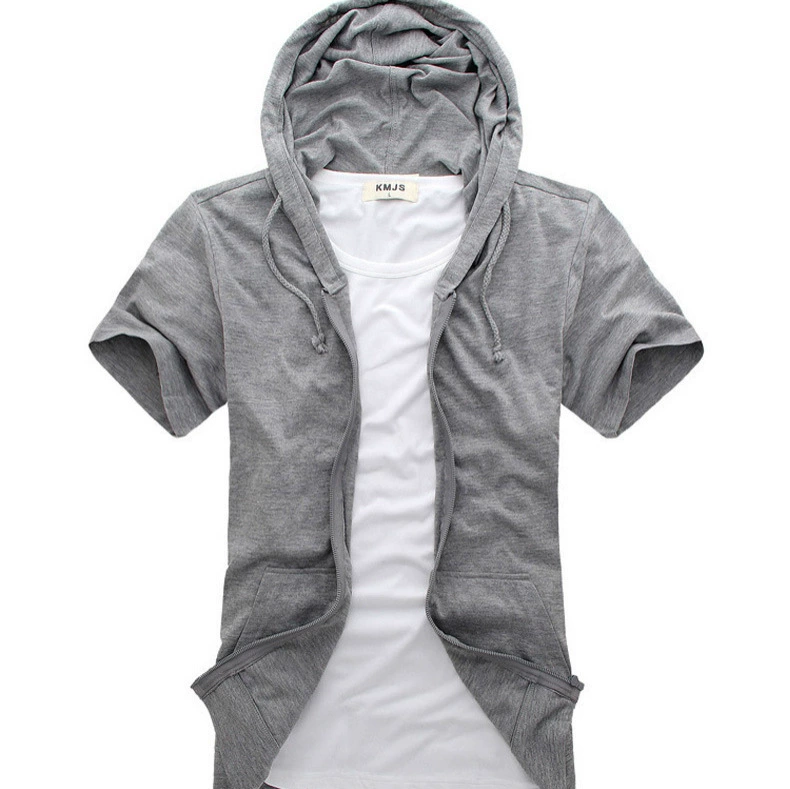 Толстовка с короткими рукавами свитер женский 2024 новый весенний летний свободный спортивный толстовка с капюшоном персонализированный уличный кардиган на молнии