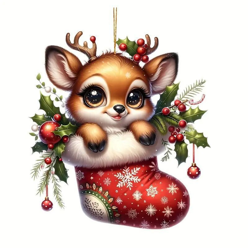 クリスマスかわいい鹿ホリデーギフトクリスマスツリー装飾ペンダント車のバックミラーペンダント|undefined