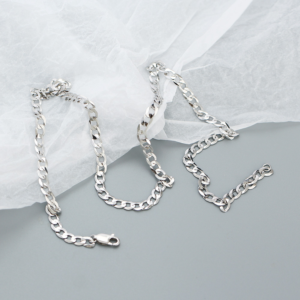 925 Sterling Silver Material Geometric Pattern 925 Sterling Silver Plating Geometric Necklace