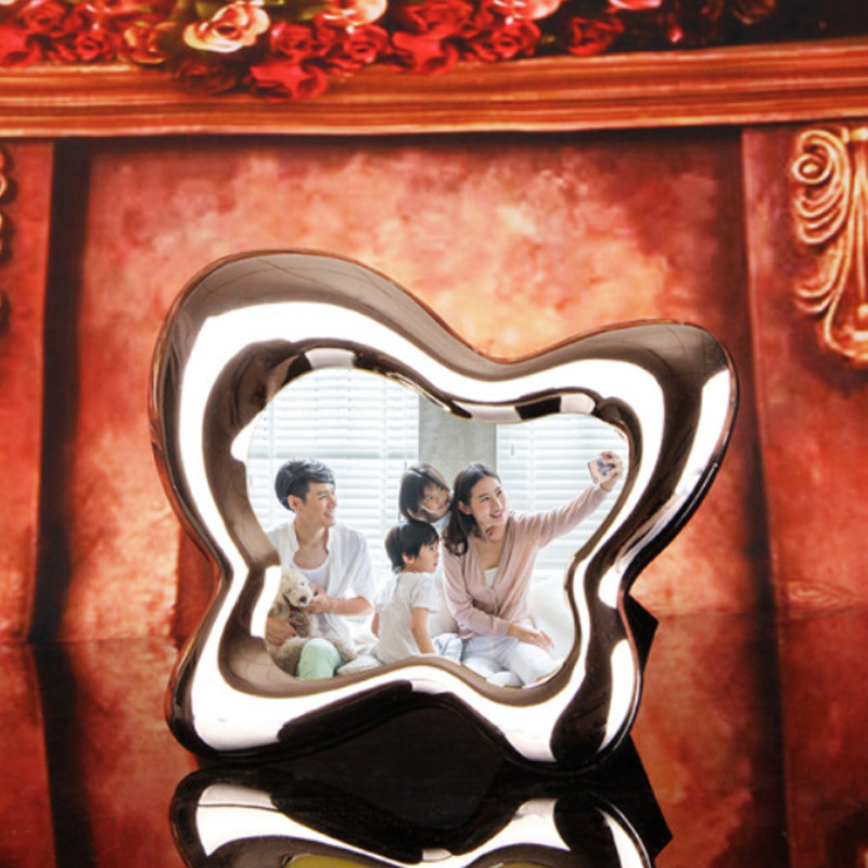 Wholesale Photo Frame Empty Frame European Metal Personalized Gift Ornaments Irregular Photo Frame Wall Hanging Photo Frame Home Table