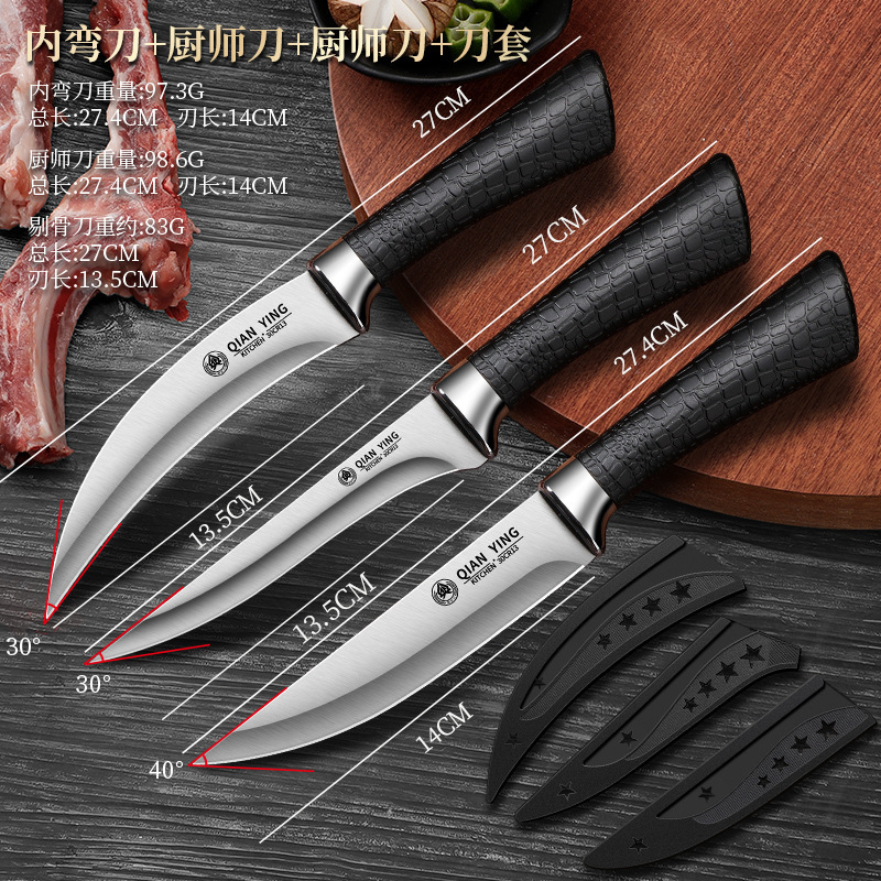 Cuchillo de cerdo de corte de cerdo forjado a mano carnicero de ovejas comercial cuchillo de afeitar profesional cuchillo de afeitar de acero inoxidable