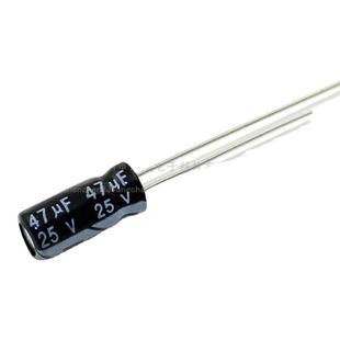 Factory direct supply 25v47uf in-line aluminum electrolytic capacitor 5x 7 5x 11 6x5