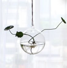 悬挂式透明玻璃花瓶 玻璃吊球 创意水培花器 家居装饰 婚庆道具