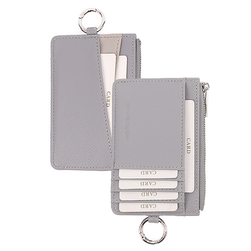 New card holder for women Japanese and Korean best-selling PU wallet women's mini thin litchi pattern wallet with multiple card slots and exquisite design