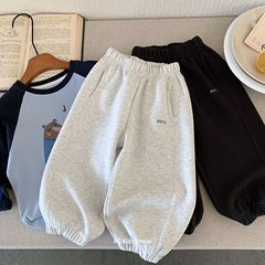 子供カジュアルパンツ Bangcheng 2025 秋の新文字プリントレギンス男の子文字刺繍スウェットパンツ H0087