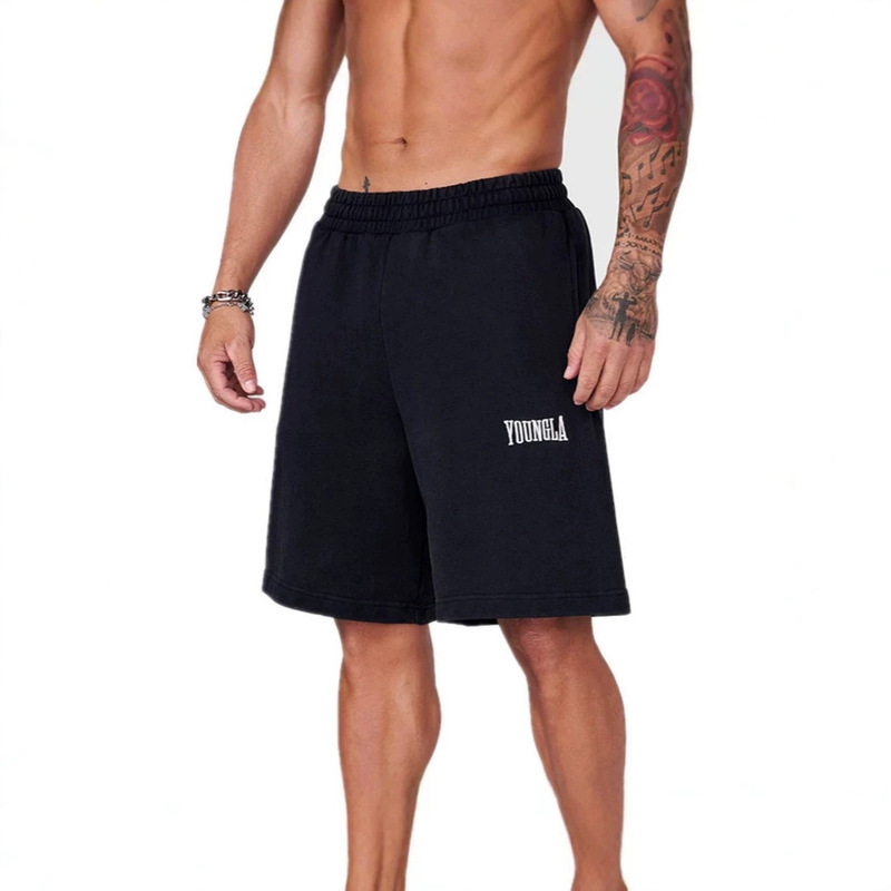 Youngla American Trendy Brand Camouflage Shorts Men's Casual Retro Lettered Casual Loose Fitness Sports Beach Pants