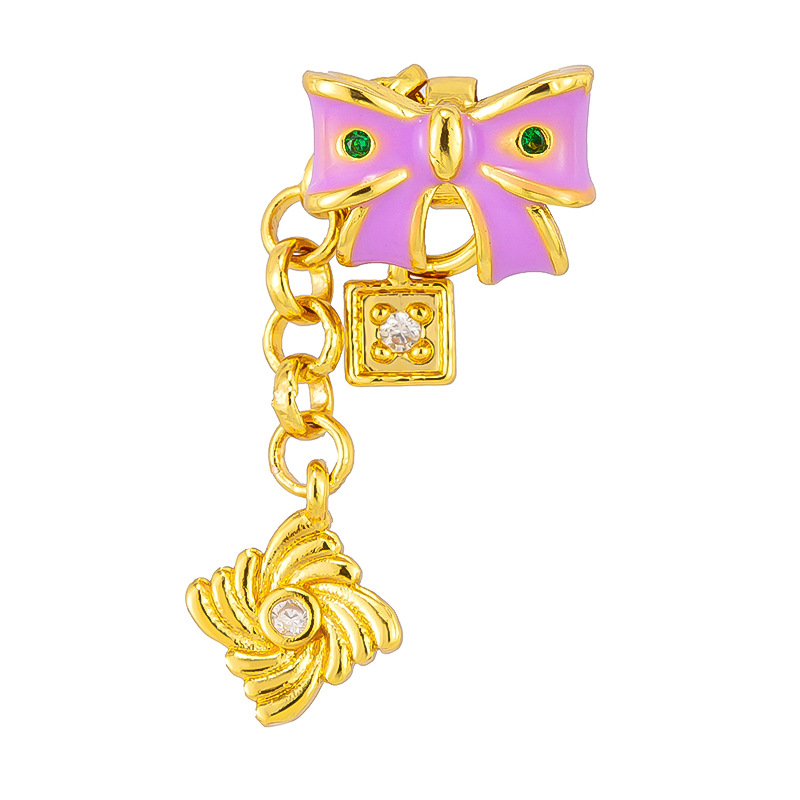 Colgante de cobre micro incrustado Gufasha oro goteo de aceite perlas de transferencia DiDi con perlas de acessorios de perlas huecas fábrica de perlas al por mayor