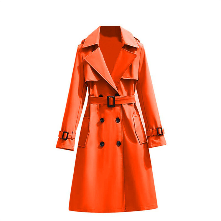 ng2510292 2025 Spring And Autumn New Fashion Women's Korean Style Mid-Length Fashionable Elegant Casual Trench Coat Long Sleeve_ecoleips.com
