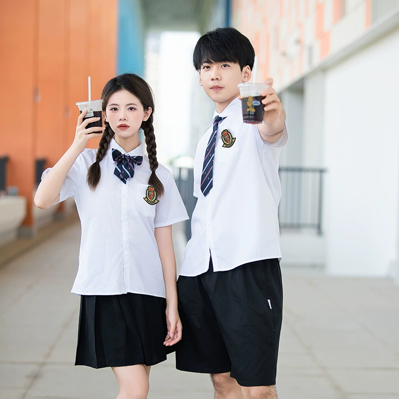 Академический стиль JK униформа чисто белая рубашка