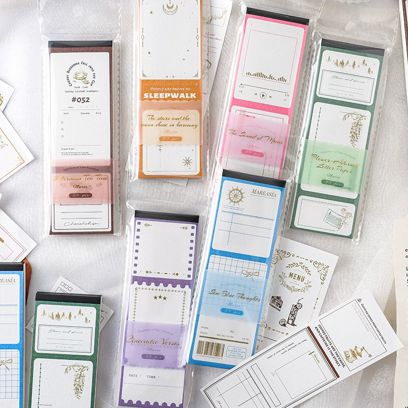 Стикеры Jilu Muran из серии «Силуэт времени» — простые стикеры для заметок и сообщений для студентов