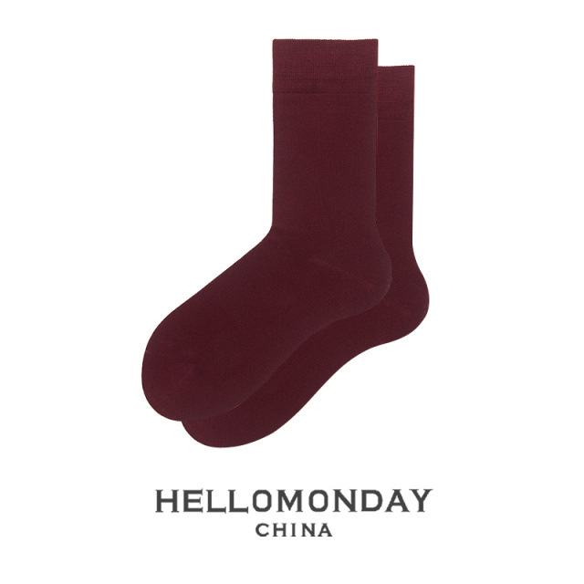 34012 Zhuji calcetines de dopamina de color sólido medias de hombre mediados de la pantorrilla ins moda estilo preppy mujeres retro japonesas