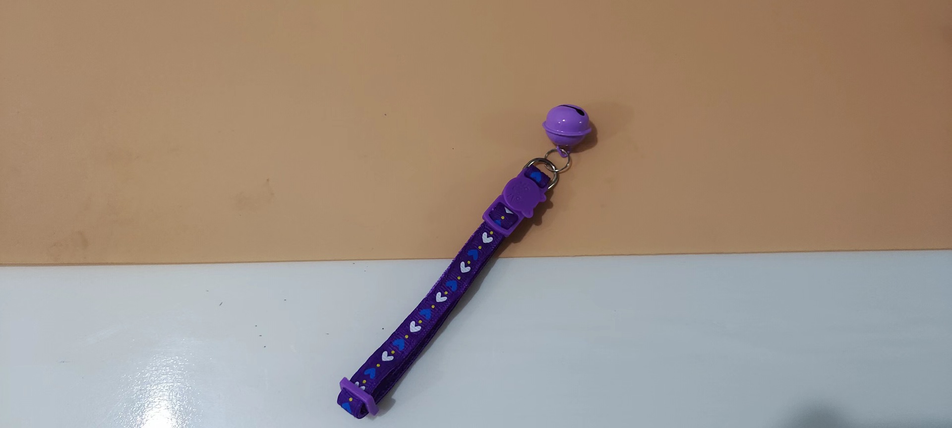 1.0 Collar de parche de amor para mascotas Collar de hebilla de perro Collar de gato Collar de parche Collar de campana Lote de suministros para mascotas