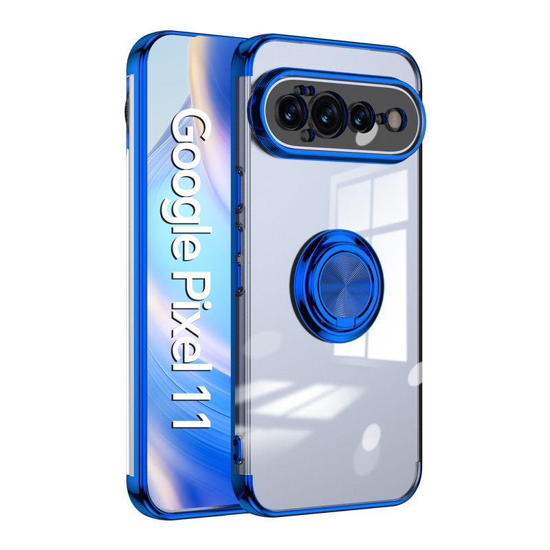Suitable for Google Pixel 11 Phone Case, Google 11Pro XL Electroplated Protective Cover, Ring Magnetic Car Mount