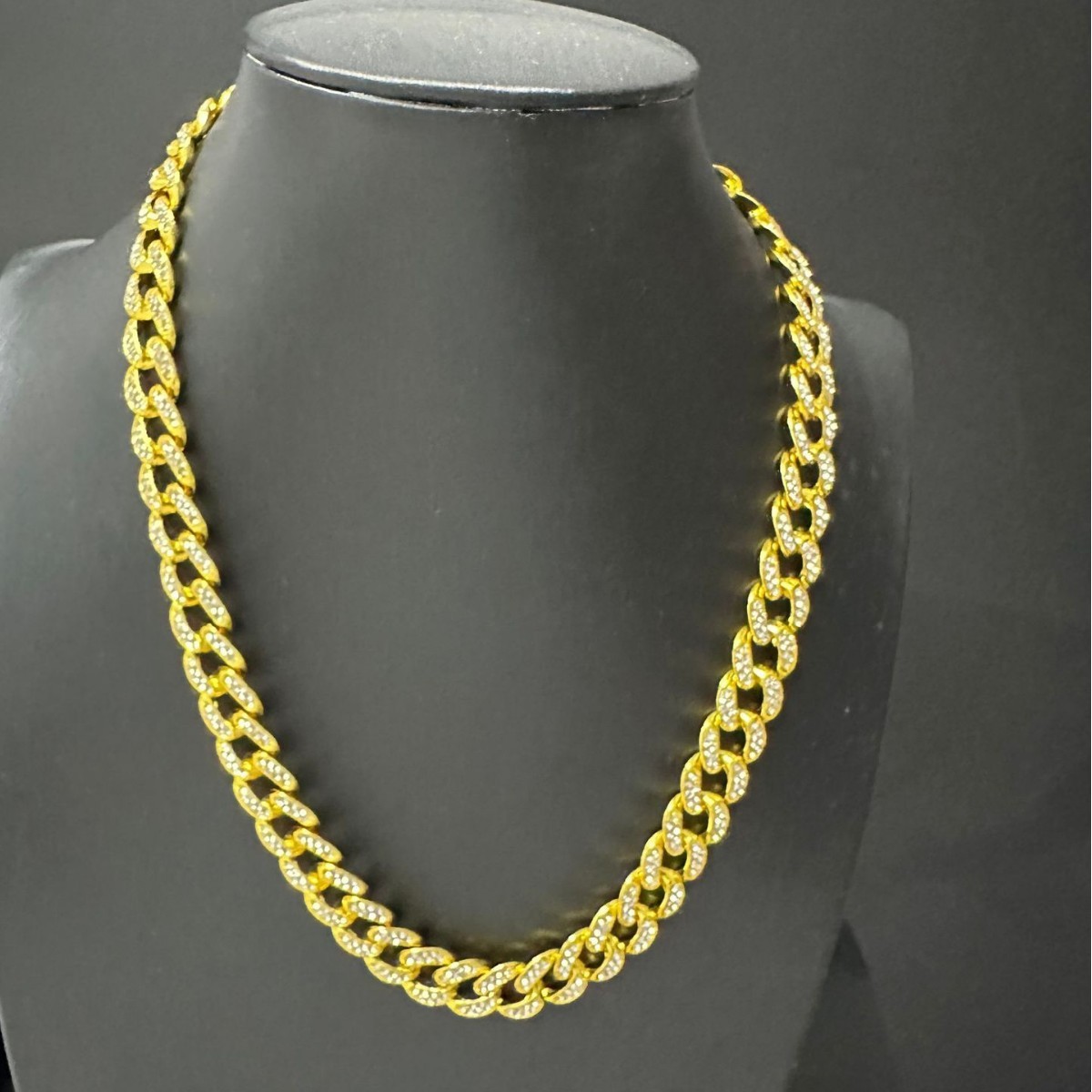 New European and American style personalized trendy 13mm Cuban chain full diamond hip-hop jewelry necklace, trendy brand personalized bracelet for men and women