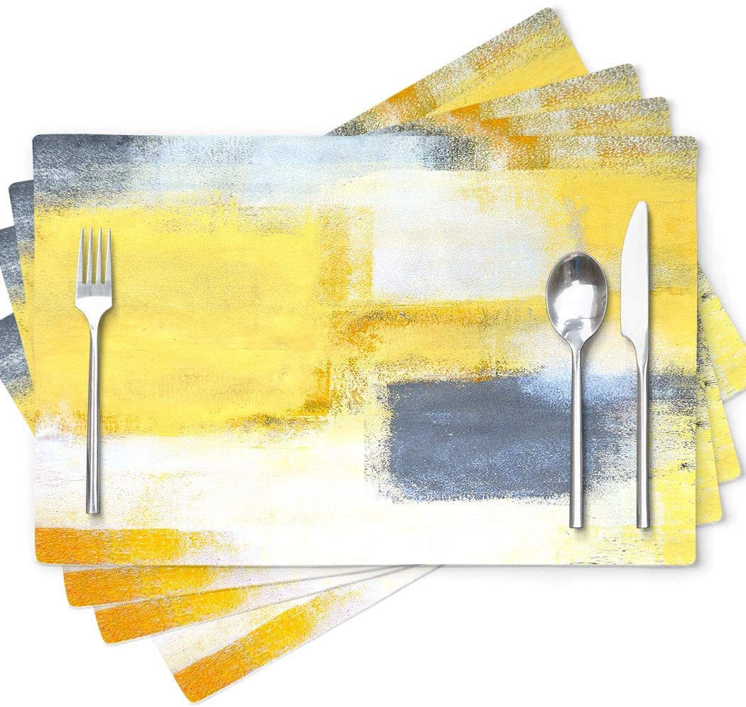 Arte moderno placemat café placemat arte abstracto pintura obras de arte estera de mesa fácil limpieza estera de aislamiento