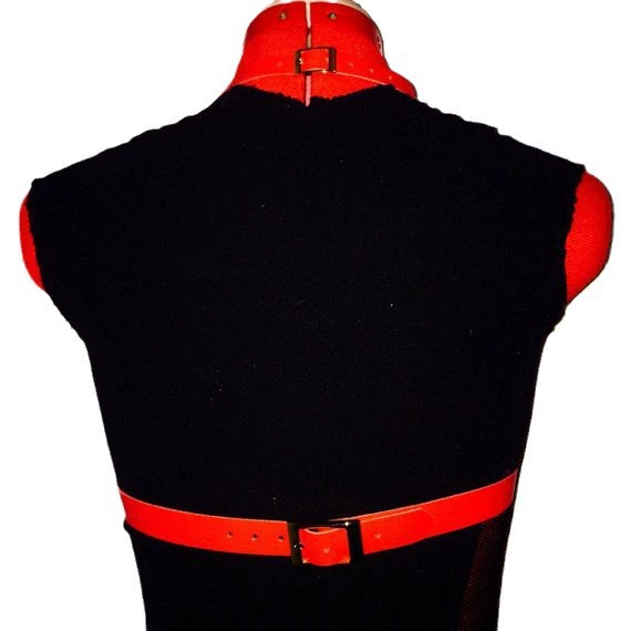 Покупка кожаного изделия с прозрачной ПВХ- Brunswick? neck with a leather cage, с большой пряжкой