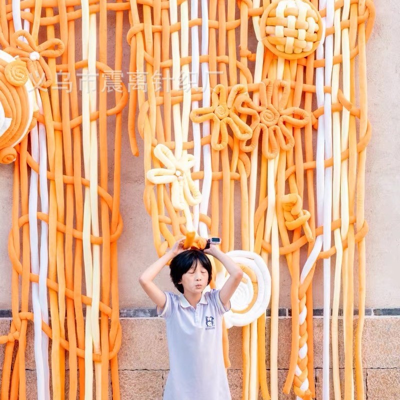 Decoración de borla de boda DIY bebé anti-colisión cortina colgante boda al aire libre elementos multicolores diseño al aire libre sala de bodas línea gruesa