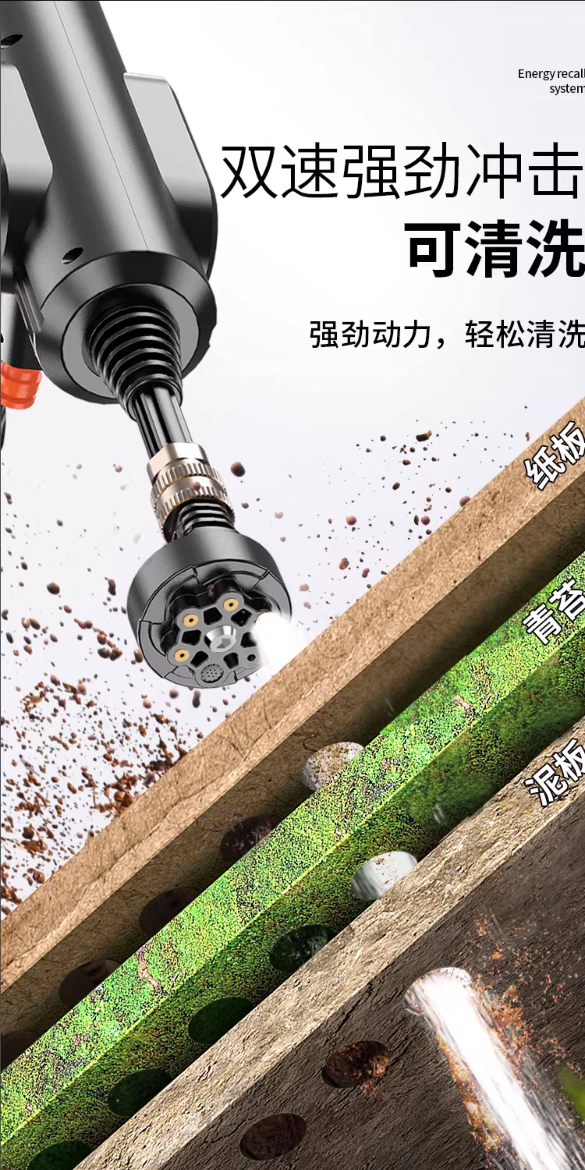 Suitable for those interested in wireless car washers, high-pressure water guns, household and car cleaning tools, powerful lithium battery charging