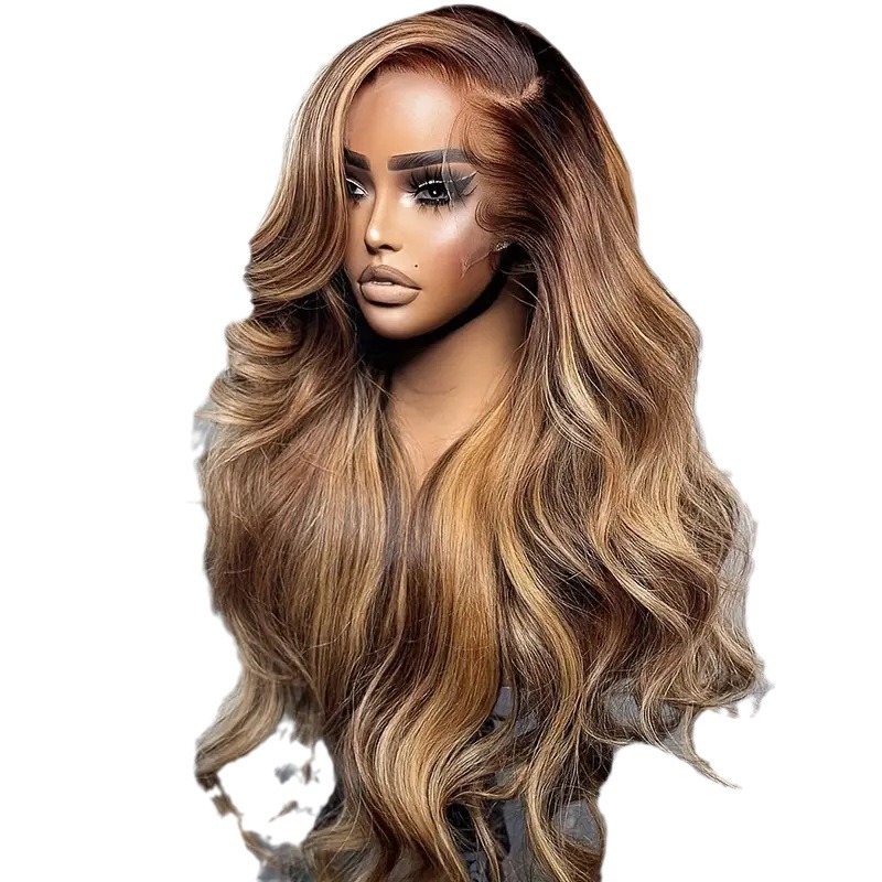 Perruques en dentelle tendance, boucles ondulées volumineuses, extensions de cheveux synthétiques destinées à l'exportation, best-sellers_voghion.com