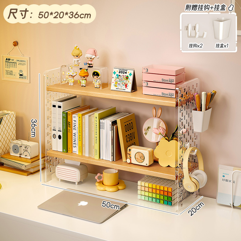 Estante de almacenamiento de acrílico mesa de estantería de escritorio Tabla de agujeros organizador de múltiples capas estantería escritorio artefacto de almacenamiento