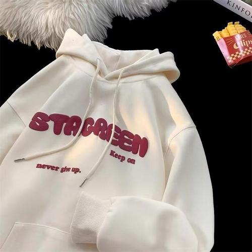 Vintage American-style long-sleeved hooded sweatshirt for men, suitable for spring and autumn, heavy warm, thick padded casual top