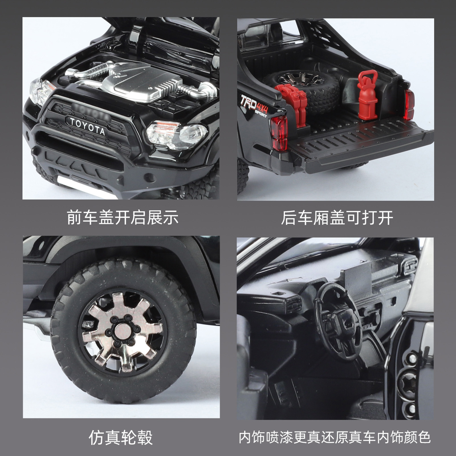1:32 Takuma aleación coche simulación camioneta modelo sonido luz retorno vehículo todoterreno juguete niño regalo image 4