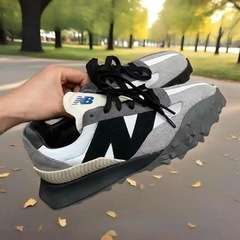 莆田純正オリジナルハイバージョン NBXC72 グレーとブラックの多用途男性と女性のスポーツとレジャーアウトドアランニングドイツ訓練お父さん靴
