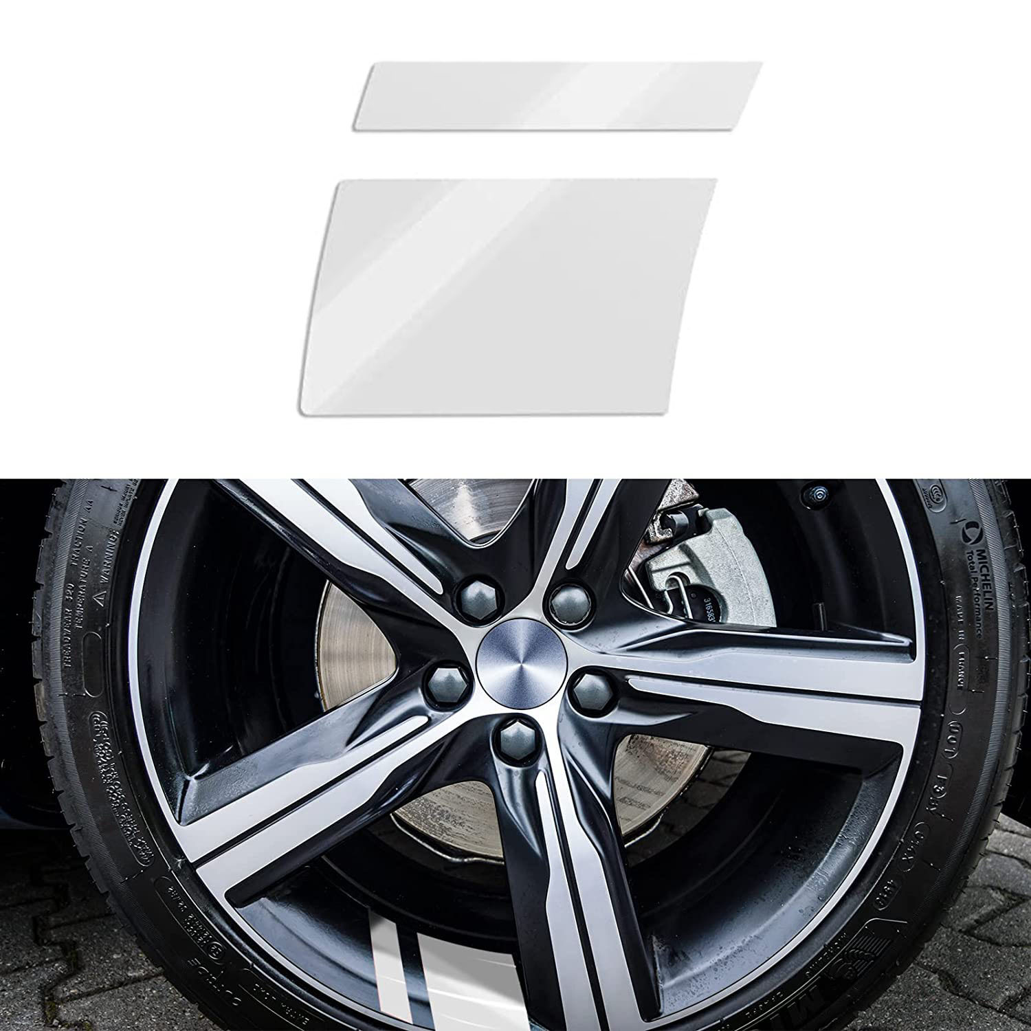 Amazon coche rueda cubo pegatinas rueda calcomanías anillo de acero pegatinas reflectantes pegatinas decorativas sola pieza precio