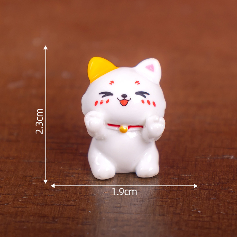 微景観創意可愛い招き猫diy装飾品部品ミニデスクトップ自動車積載中控台小置物|undefined