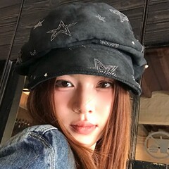 简约烫钻星星软檐云朵贝雷帽女文艺显脸报童帽复古画家帽显脸小