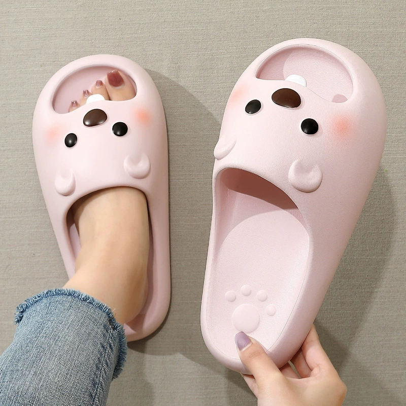 Милые тапочки для девочек на лето, для улицы, дома, для купания, EVA тапочки на толстой подошве, пляжная обувь оптом