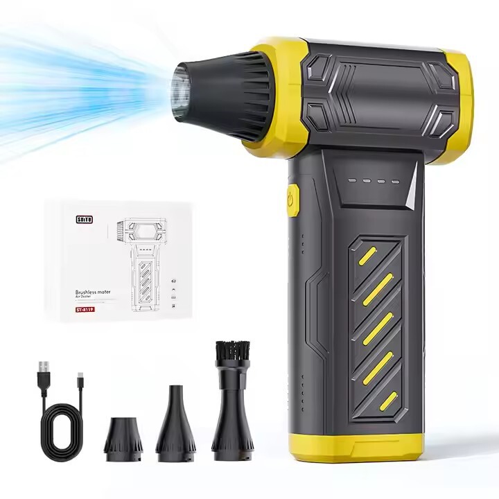 21V Multifunctional Cordless Compressed Air Duster with High Power, Long Lifespan, Abs Material, and Efficient Cleaning for Various Scenarios
