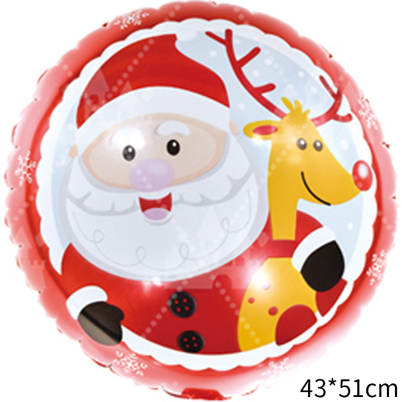 Navidad globo de dibujos animados especial en forma de película de aluminio globo Santa Claus Feliz Navidad decoración Nochebuena decoración suministros