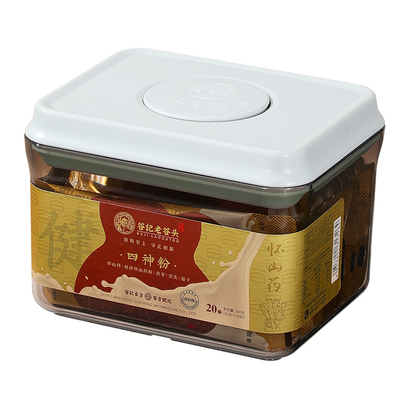 Four Gods Herbal Powder Chinese Yam Poria Euryale Lotus Seed Si Shen Powder 300g preparation