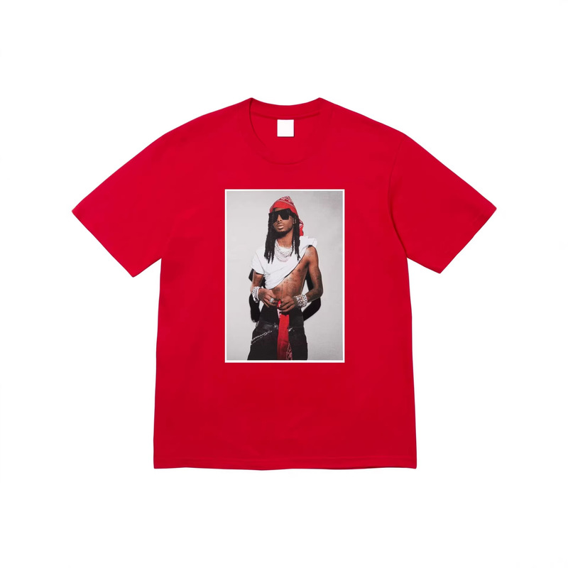 Fw25 Playboi Carti Tee Carti Character Photo Printed Short-Sleeved Pure Cotton T-Shirt Base Shirt for Men and Women