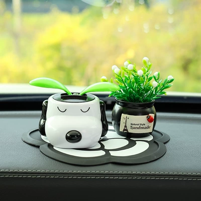 shake head flower car — Car ornaments - puppy-sunflower-black-auspicious-fruit-camellia-pad