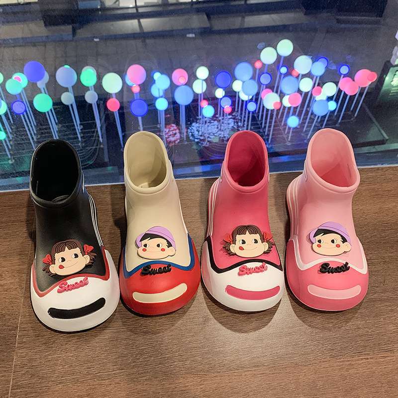 Children's Rain Boots, Boys' Non-Slip Water Shoes, Mid-Length Boys' Rain Boots, Medium and Large Kidsren's Rain Boots, Kidsren's Cartoon Lightweight Rain Boots