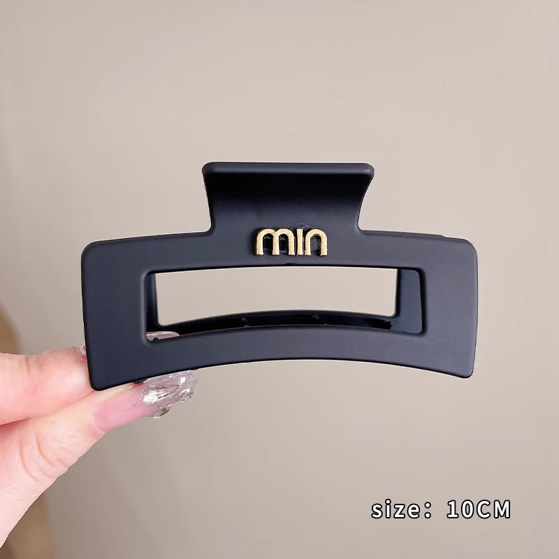 Clip de tiburón negro Clip de agarre de sentido avanzado femenino Horquilla grande en la parte posterior de la cabeza 2025 nuevo clip para el cabello tocado rasgador para el cabello